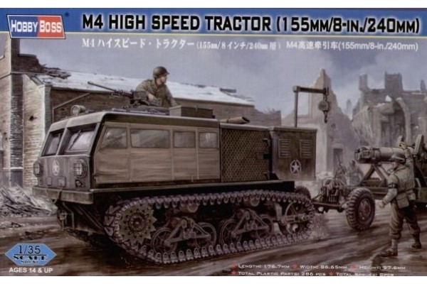 HOBBYBOSS 1/35 M4 High Speed Tractor (155mm/8-in./240mm)