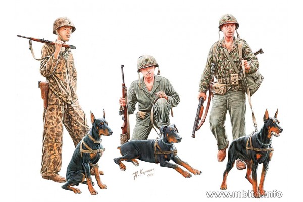 MASTERBOX 1/35 Dogs in service in the US Marine Corps, WW II era